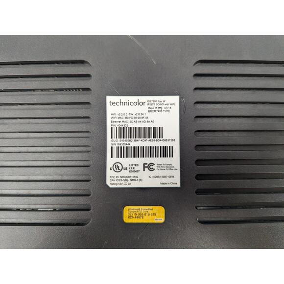 Untested Wireless TV Receiver ISB7105 Technicolor IPTV IP Set Top Box SD/HD WiFi - Picture 5 of 5